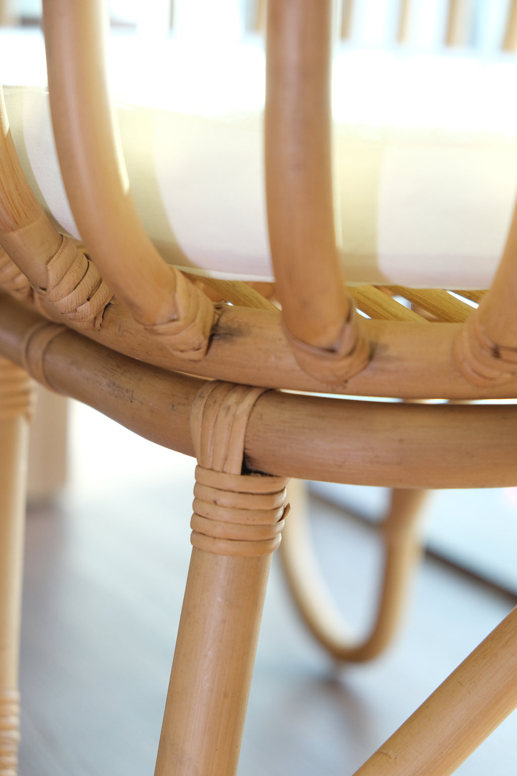 Lola Handcrafted rattan bassinet + Mattress