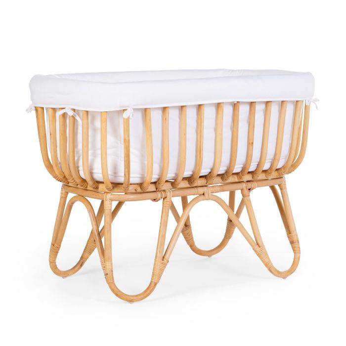 Lola Handcrafted rattan bassinet + Mattress