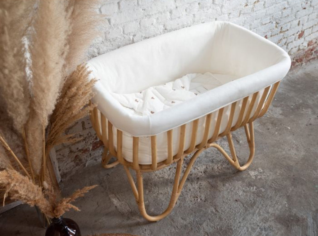 Lola Handcrafted rattan bassinet + Mattress